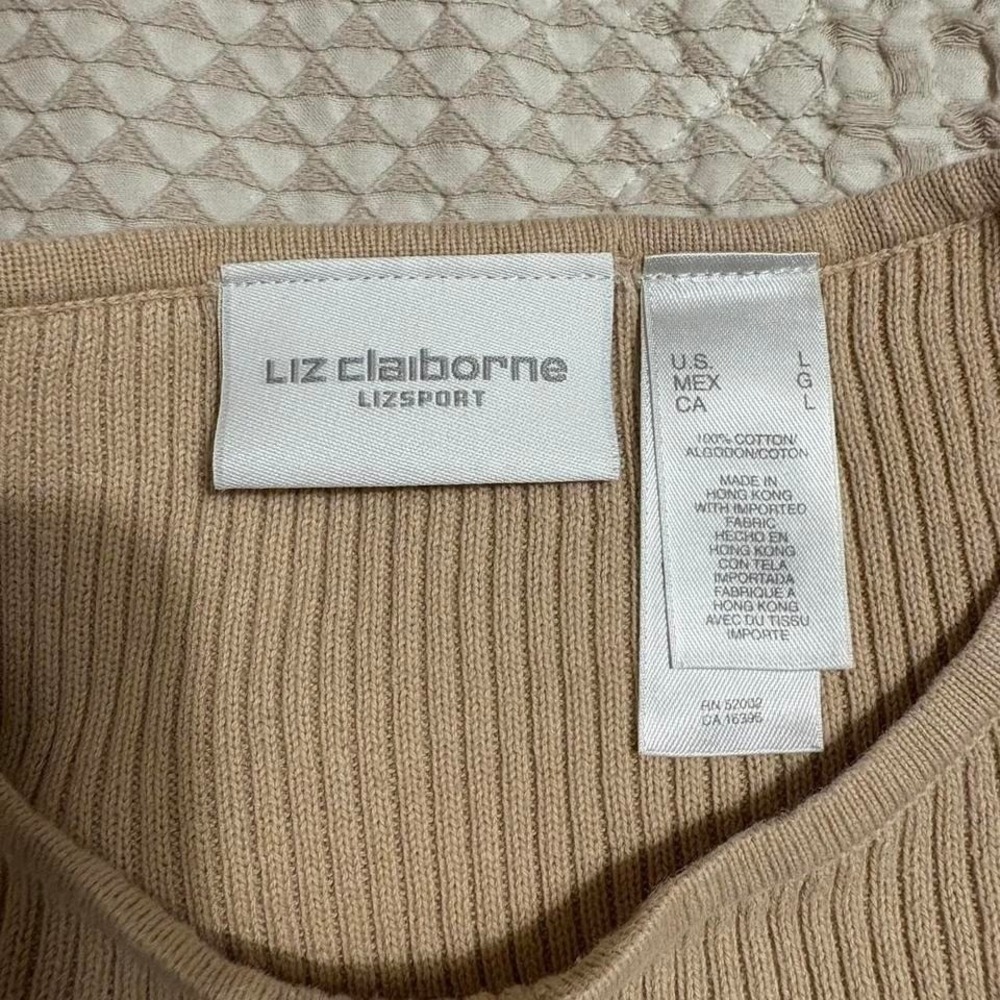 vintage Liz Clairborne tank, pink and pink striped sweater - Picture 3 of 4